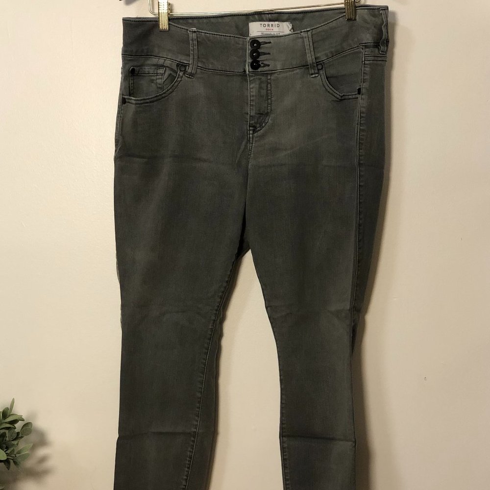 Torrid Grey Jeggings Short Inseam Length